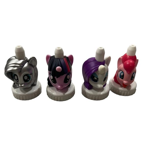 Lot Of 4 My Little Pony Good 2 Grow Spouts Topper FLUTTERSHY SILVER SERIES - Picture 1 of 3